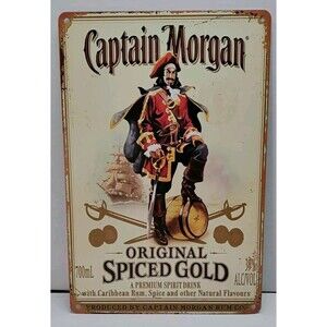 Metal Sign - Captain Morgan Original Spiced Gold- Vintage Look Reproduction